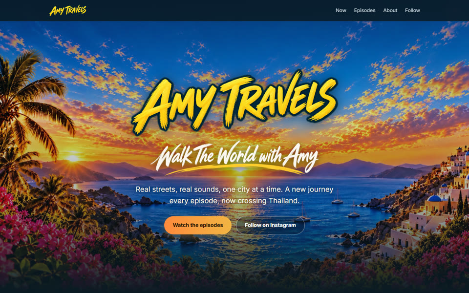 Amy Travels website